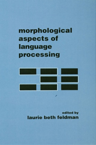 Cover image: Morphological Aspects of Language Processing 1st edition 9781138876392