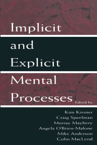 صورة الغلاف: Implicit and Explicit Mental Processes 1st edition 9780805813593