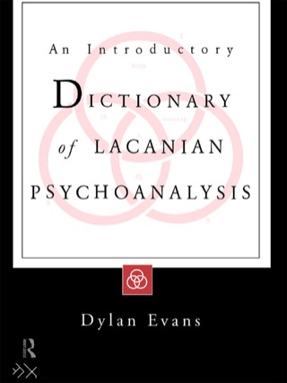 Cover image: An Introductory Dictionary of Lacanian Psychoanalysis 1st edition 9780415135238