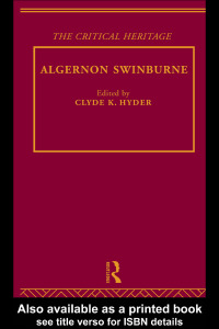Cover image: Algernon Swinburne 1st edition 9780415756754