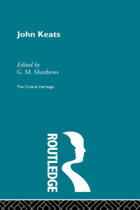 صورة الغلاف: John Keats 1st edition 9780415568906