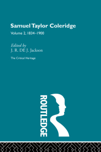 Cover image: Samuel Taylor Coleridge 1st edition 9780415134439
