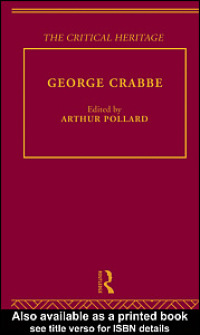 Cover image: George Crabbe 1st edition 9780415862387