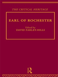 Cover image: Earl of Rochester 1st edition 9780415134293