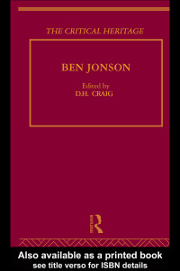 Cover image: Ben Jonson 1st edition 9780415134170