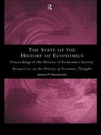 Imagen de portada: The State of the History of Economics 1st edition 9781138880900