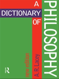 Cover image: Dictionary of Philosophy 3rd edition 9780415133326