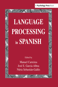 Cover image: Language Processing in Spanish 1st edition 9781138974302