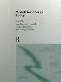 Titelbild: Models for Energy Policy 1st edition 9780415129756