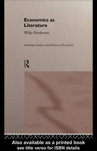 Cover image: Economics as Literature 1st edition 9780415129084