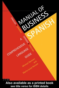 صورة الغلاف: Manual of Business Spanish 1st edition 9780415092647
