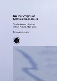Cover image: On the Origins of Classical Economics 1st edition 9780415513500