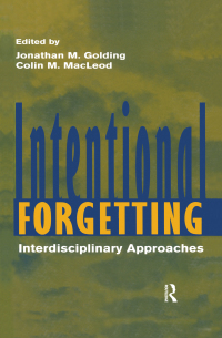 Titelbild: Intentional Forgetting 1st edition 9781138876590