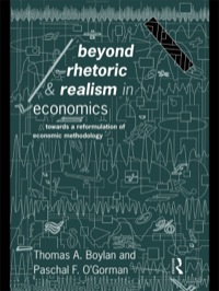 Cover image: Beyond Rhetoric and Realism in Economics 1st edition 9780415125130