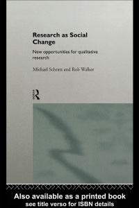 Cover image: Research as Social Change 1st edition 9780415118682