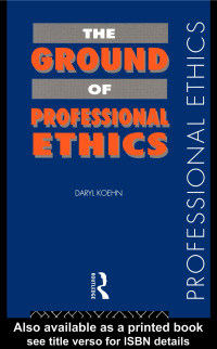 Immagine di copertina: The Ground of Professional Ethics 1st edition 9780415116671