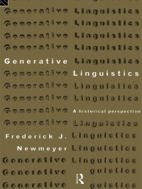 Cover image: Generative Linguistics 1st edition 9780415171267