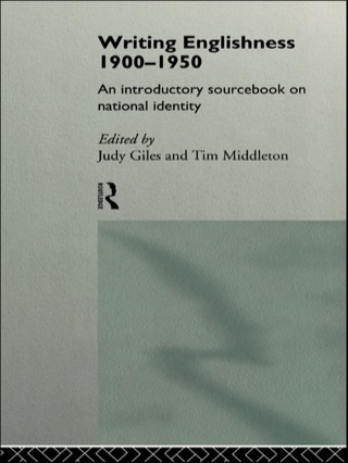 Omslagafbeelding: Writing Englishness: An Introductory Sourcebook 1st edition 9780415114417