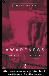 Imagen de portada: Awareness 1st edition 9780415132275