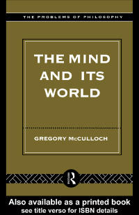 Imagen de portada: The Mind and its World 1st edition 9780415093309