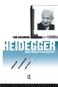 Cover image: Heidegger and French Philosophy 1st edition 9780415111805