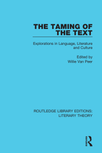 Cover image: The Taming of the Text 1st edition 9781138683372