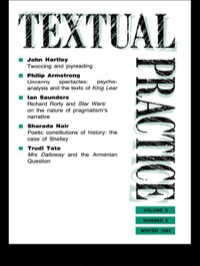 Cover image: Textual Practice 1st edition 9780415110990