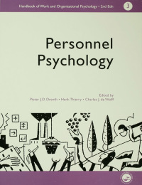 Imagen de portada: A Handbook of Work and Organizational Psychology 1st edition 9780863775253