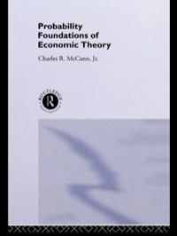 Omslagafbeelding: Probability Foundations of Economic Theory 1st edition 9780415108676