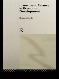 Imagen de portada: Investment Finance in Economic Development 1st edition 9780415108669