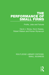 Cover image: The Performance of Small Firms 1st edition 9781138683921