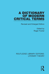 صورة الغلاف: A Dictionary of Modern Critical Terms 1st edition 9781032032481