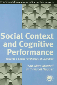 Imagen de portada: Social Context and Cognitive Performance 1st edition 9781138873742
