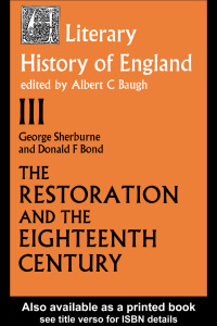 Cover image: The Literary History of England 2nd edition 9781138177741