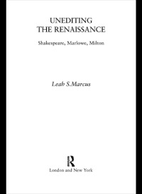 Cover image: Unediting the Renaissance 1st edition 9780415100533