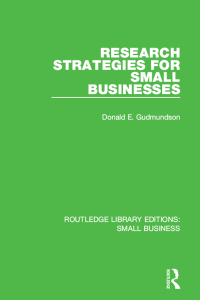 Cover image: Research Strategies for Small Businesses 1st edition 9781138685383