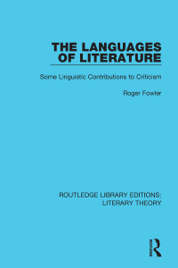 Cover image: The Languages of Literature 1st edition 9781138685581