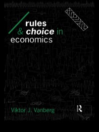 صورة الغلاف: Rules and Choice in Economics 1st edition 9780415068734