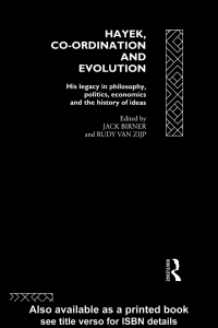 Cover image: Hayek, Co-ordination and Evolution 1st edition 9780415756242