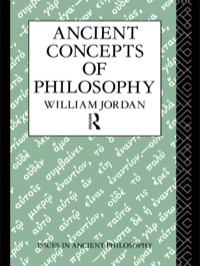 Imagen de portada: Ancient Concepts of Philosophy 1st edition 9780415089401