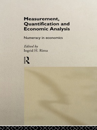 Cover image: Measurement, Quantification and Economic Analysis 1st edition 9780415089159