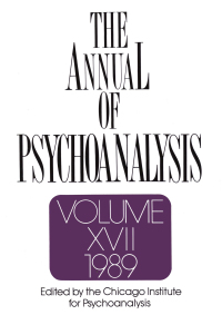 Imagen de portada: The Annual of Psychoanalysis, V. 17 1st edition 9780881630923
