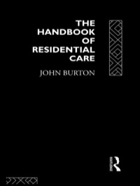 Cover image: The Handbook of Residential Care 1st edition 9780415086356