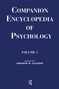 Cover image: Companion Encyclopedia of Psychology 1st edition 9781138687929