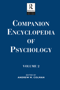 Cover image: Companion Encyclopedia of Psychology 1st edition 9781138687950