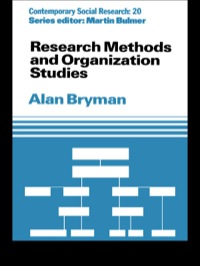 Cover image: Research Methods and Organization Studies 1st edition 9780415084048
