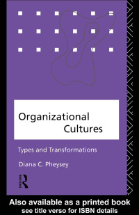 Imagen de portada: Organizational Cultures 1st edition 9780415082921