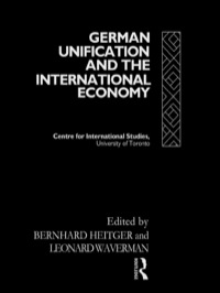 Imagen de portada: German Unification and the International Economy 1st edition 9780415082167