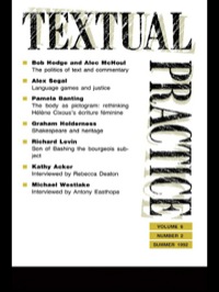 Imagen de portada: Textual Practice 1st edition 9780415081122
