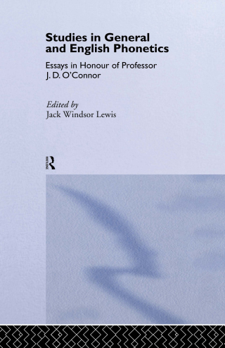 Cover image: Studies in General and English Phonetics 1st edition 9780415080682